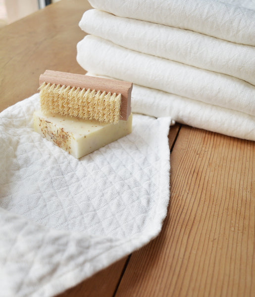 Quick Dry Linen Bath Towels Diamond Weave Bath Towel - Color