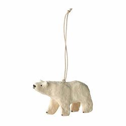 fog linen papier paper mache polar bear ornament recycled paper sustainable gift shop boston boutique store