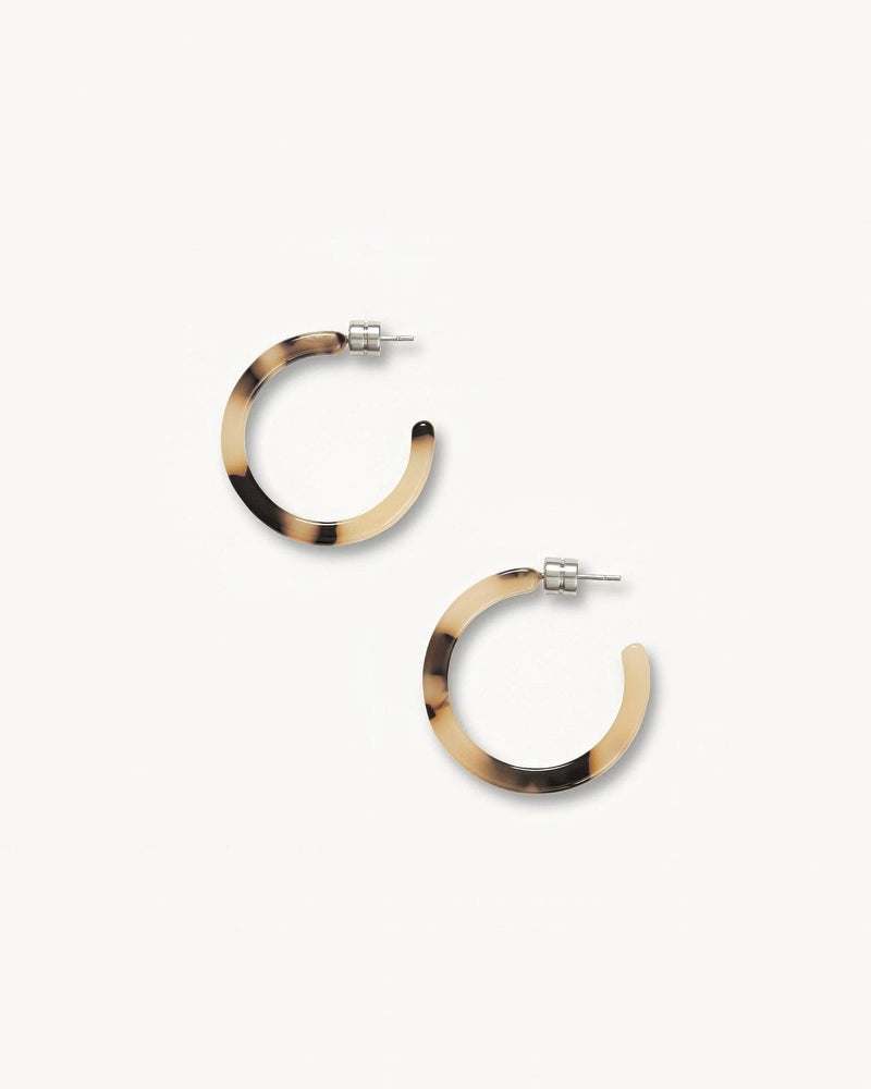 Machete mini hoop earrings handcrafted Italian acetate shop boston sowa gift store boutique