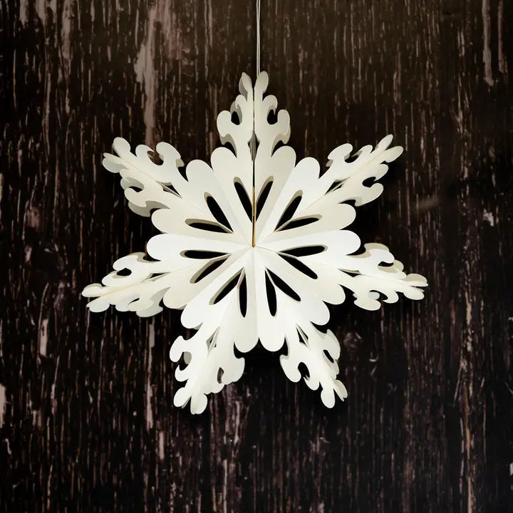 handmade paper Snowflakes holiday ornament gift shop boutique store sowa boston