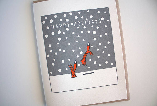 Happy Holidays Fox Card - Set of 8