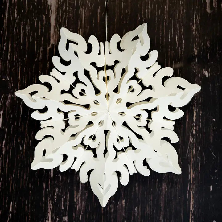 handmade paper Snowflakes holiday ornament gift shop boutique store sowa boston