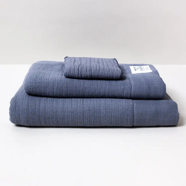 Shinto inner pile towel charcoal gray organic throw blanket face hand bath Japan shop Boston sowa gift store boutique 