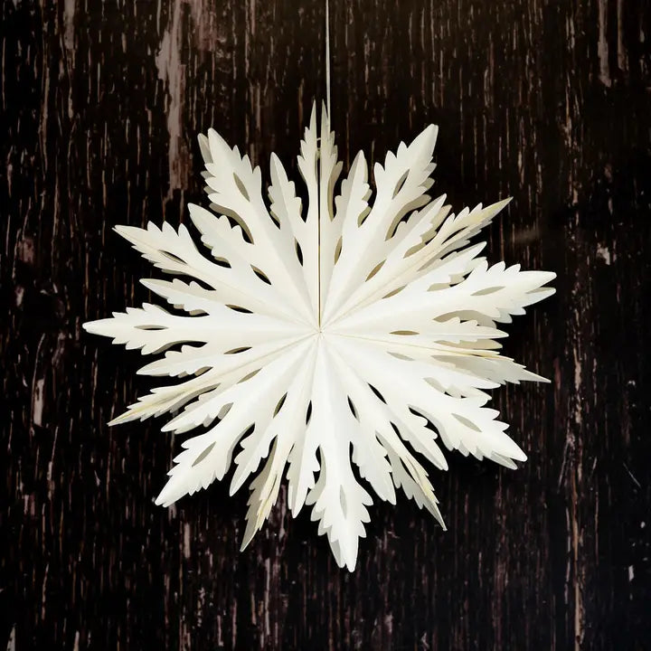 handmade paper Snowflakes holiday ornament gift shop boutique store sowa boston