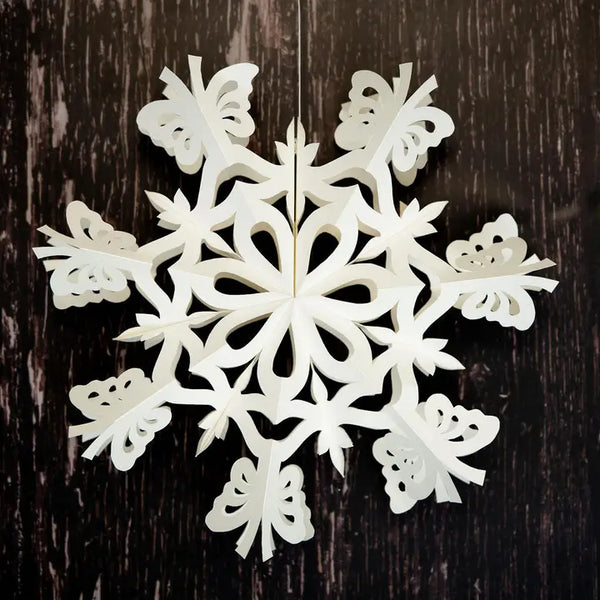 handmade paper Snowflakes holiday ornament gift shop boutique store sowa boston