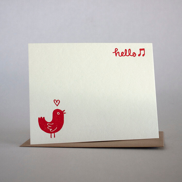 Fugu Fugu Letterpress Greeting Card bird notecard Boston Gift Shop Sowa Gift Store Independent Boutique