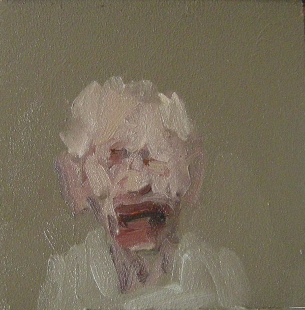 Donna Festa Open Mouth Oil Painting Small Portrait on wood local artwork shop Bangor Maine Boston gallery sowa boutique gift store