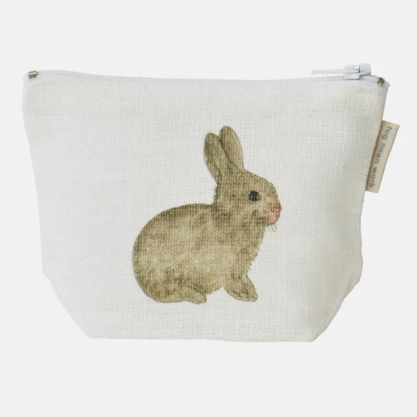 Fog Linen rabbit and carrot Isabelle Boinot small mini pouch shop Boston Sowa gift boutique store