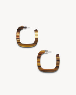 Machete squared hoop earrings handcrafted Italian acetate shop boston sowa gift store boutique 