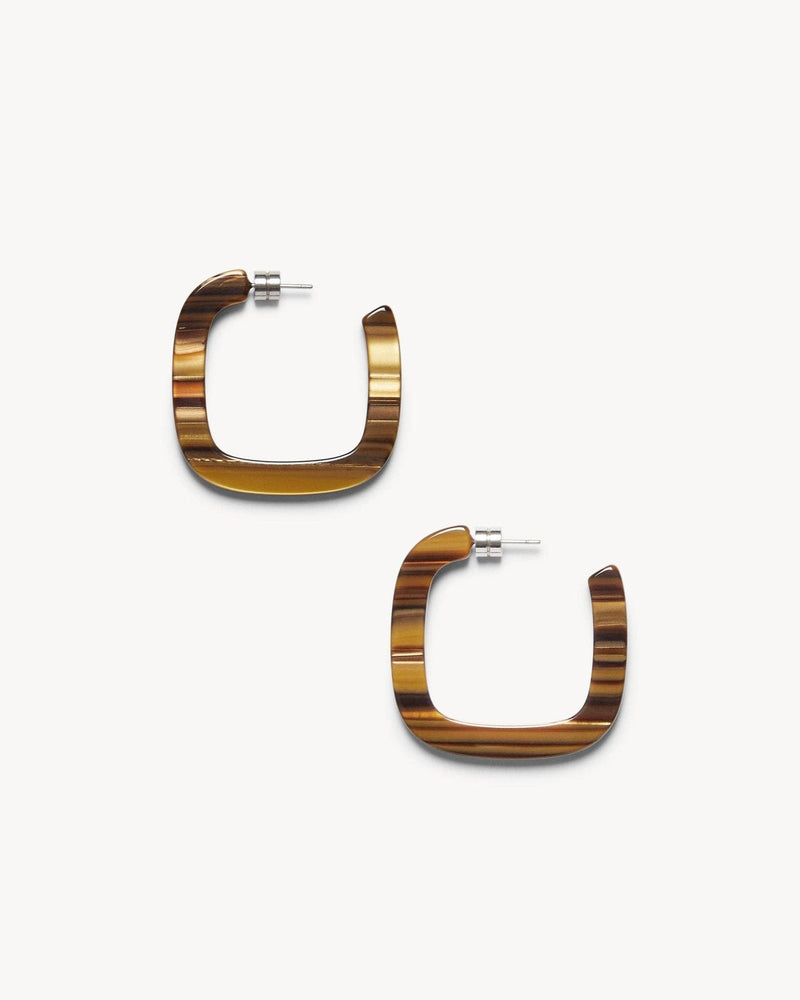 Machete squared hoop earrings handcrafted Italian acetate shop boston sowa gift store boutique 