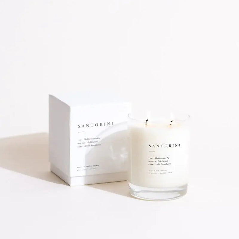 Brooklyn Candle Studio Santorini double wick soy candle hand poured natural vegan cruelty free essential oils home fragrance NYC shop Boston sowa boutique gift store