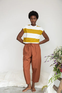 Beaumont organic cotton poplin cedar trouser pants spring summer shop Boston sowa boutique gift store