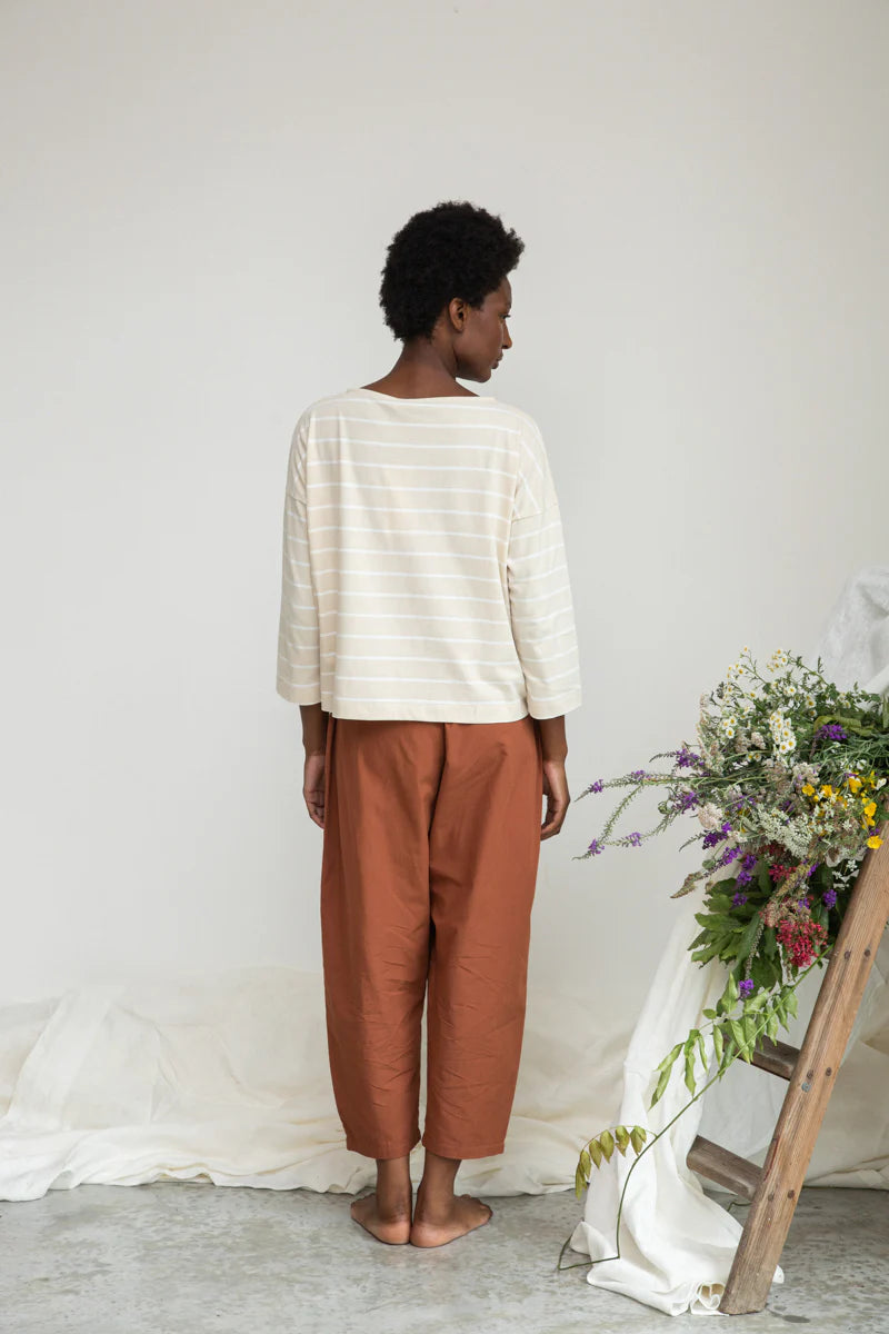 Beaumont organic cotton poplin cedar trouser pants spring summer shop Boston sowa boutique gift store