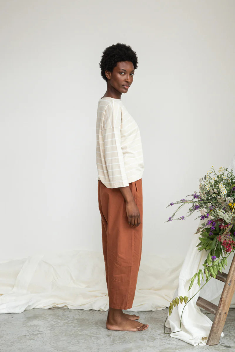 Beaumont organic cotton poplin cedar trouser pants spring summer shop Boston sowa boutique gift store