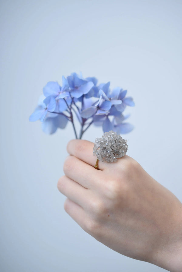 Beaded Hydrangea Ring