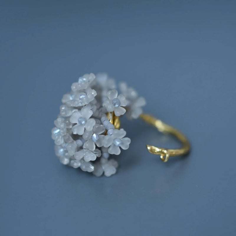 Beaded Hydrangea Ring