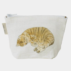 Fog Linen two cats Isabelle Boinot small mini pouch shop Boston Sowa gift boutique store