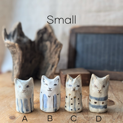 Pinched Ceramic Cats - Multiple Sizes