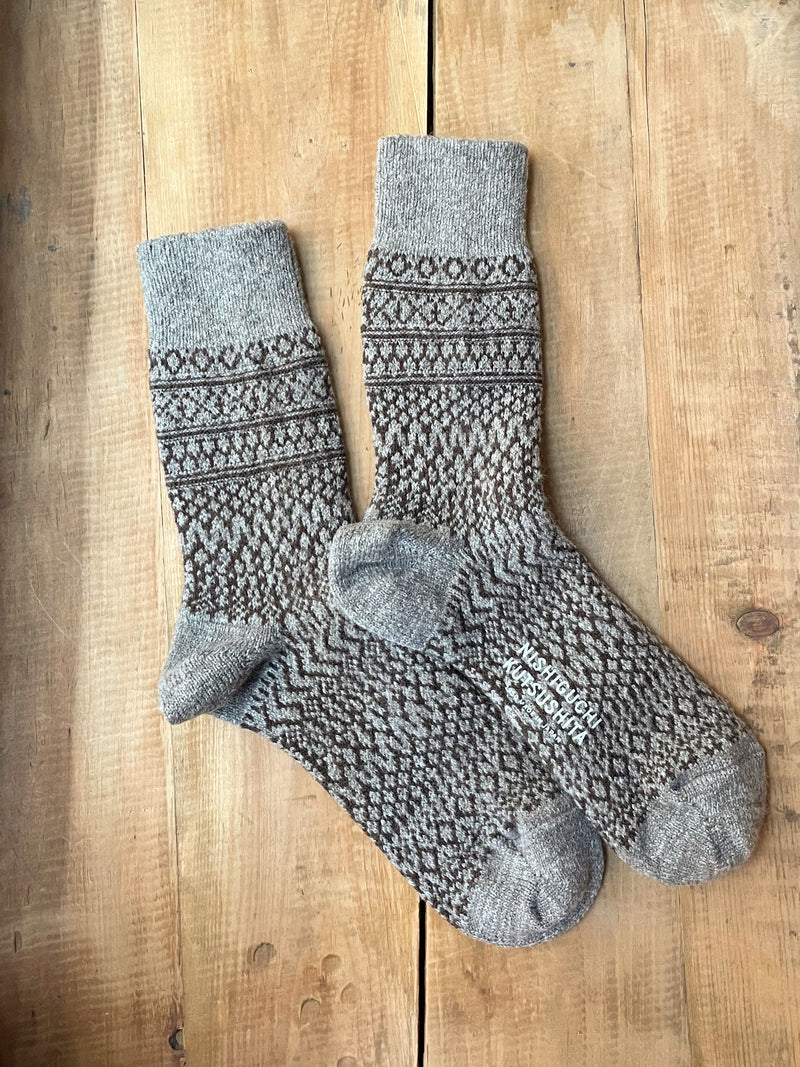 Wool Jacquard Socks - Men and Women's