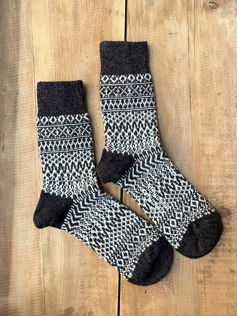 Wool Jacquard Socks - Men and Women's