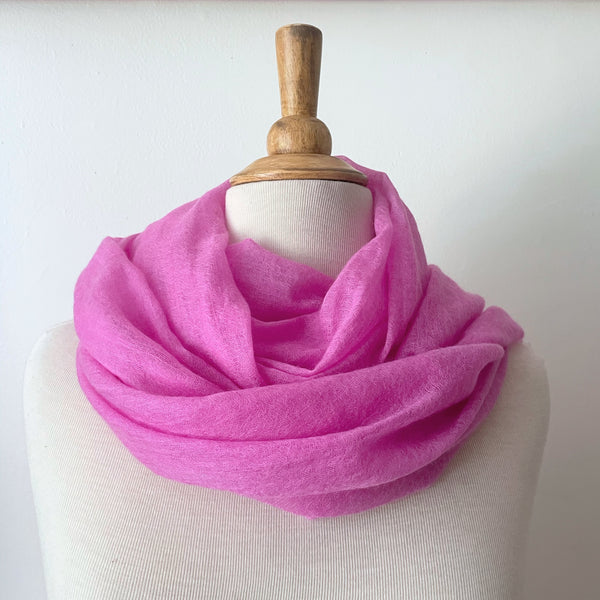 Meg cohen Cashmere whisper featherweight lightweight scarf rose pink SoWA shop Boston boutique gift store