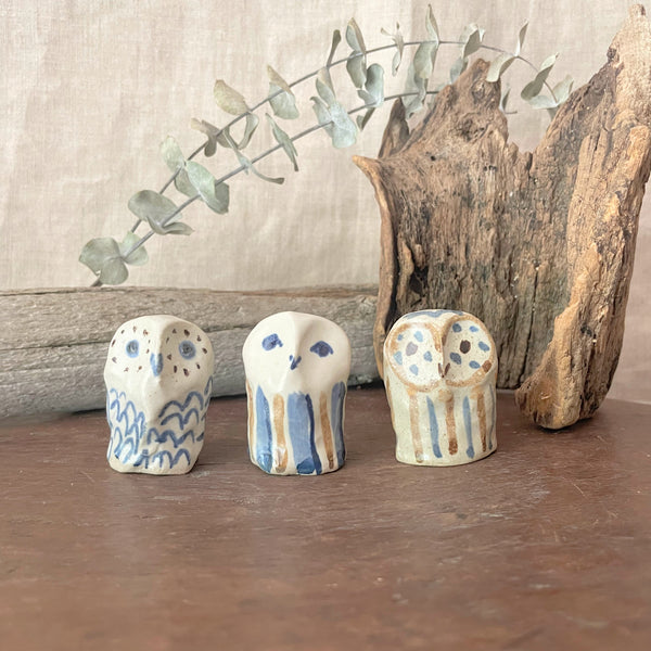 charlotte salt handmade ceramic owl sculpture sowa boston pottery gift shop sowa tiny boutique