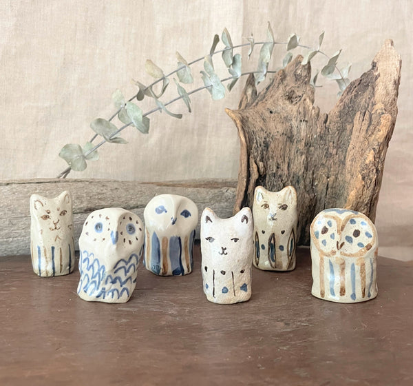 charlotte salt handmade ceramic owl sculpture sowa boston pottery gift shop sowa tiny boutique