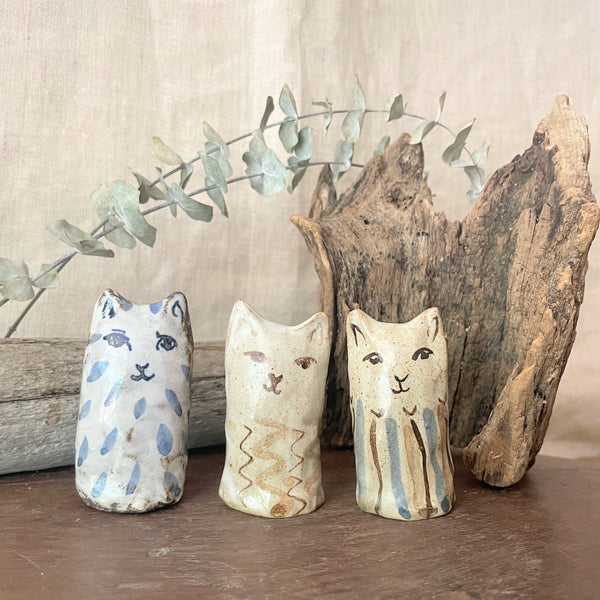 charlotte salt handmade ceramic cat sculpture sowa boston pottery gift shop sowa boutique