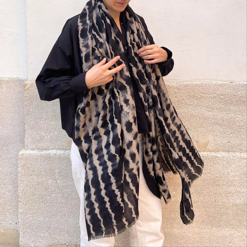 Denovembre Parisian design studio handmade cashmere shawl scarf shop boston sowa gift shop small business boutique store
