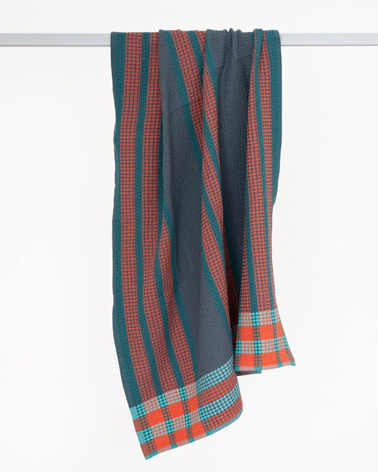 Scout Towel - Organic Cotton - Orange, Aqua & Teal