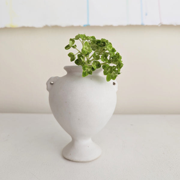 Charlotte McLeish small white vase SoWA ceramic Boston boutique gift shop handmade