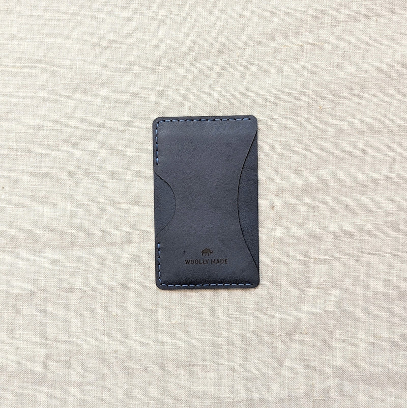 Woolly made minimalist phone wallet stick on  leather handmade shop Boston SoWA gift shop boutique