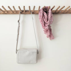 Stitch and Tickle leather lisbon off white oyster small crossbody bag shop boston handmade leather bags boutique studio sowa gift store