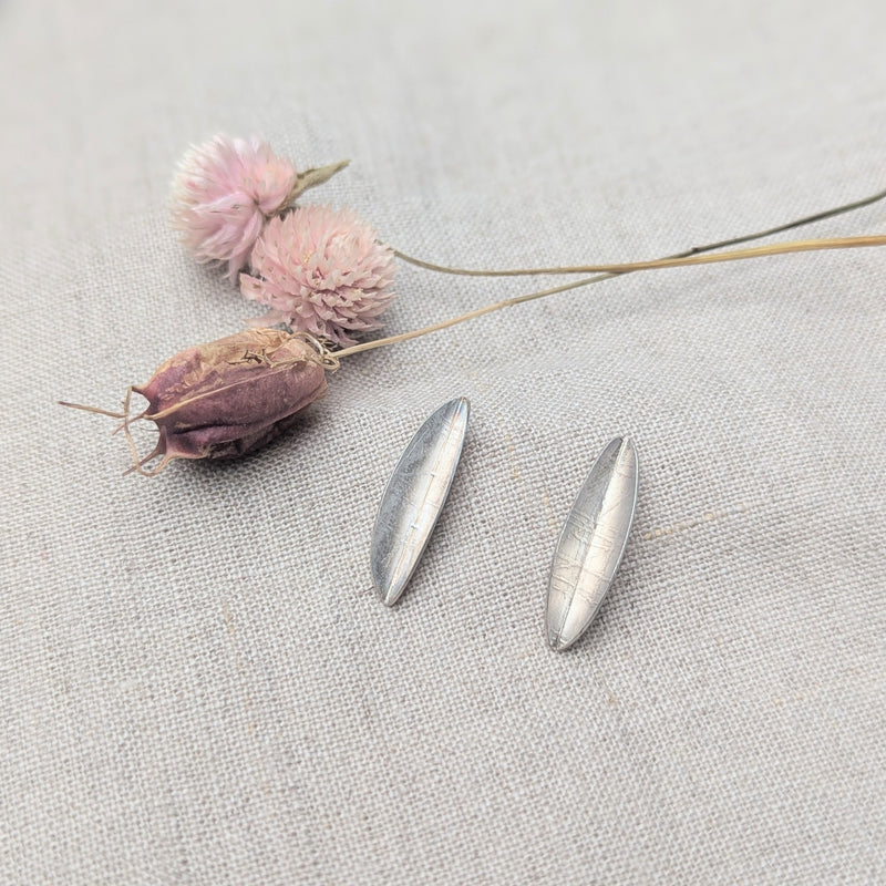 Lauren Markley silver post earrings shop leaves nature inspired boston gift store boston jewelry boutique sowa