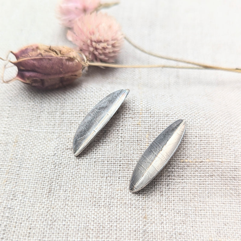 Lauren Markley silver post earrings shop leaves nature inspired boston gift store boston jewelry boutique sowa