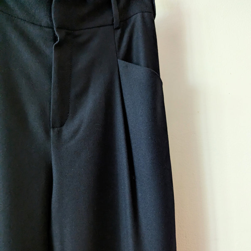 Pleated Wide Leg Trousers Coal Black Susanne Bommer Stitch and Tickle small business gift shop sowa boston