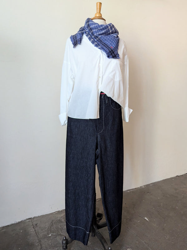 Slim Cut Button Up Blouse Susanne Bommer Stitch and Tickle small business gift shop sowa boston 