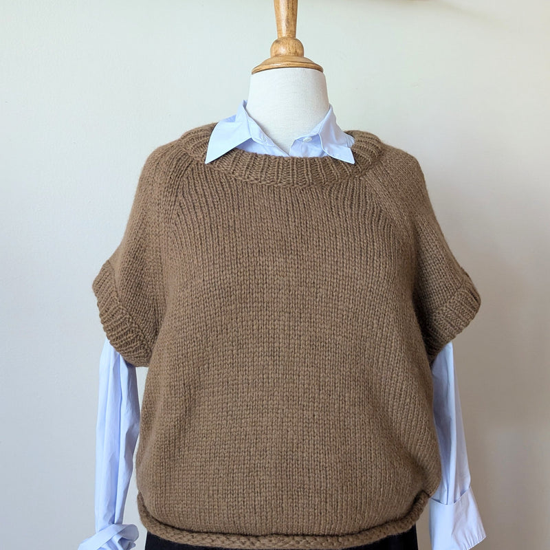 Half Sleeve Pullover Sweater Susanne Bommer Stitch and Tickle small business gift shop sowa boston
