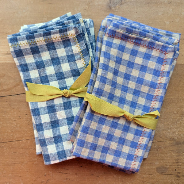 Linen Napkins - Sets of 4 - Blue or Purple - EA Gift Registry