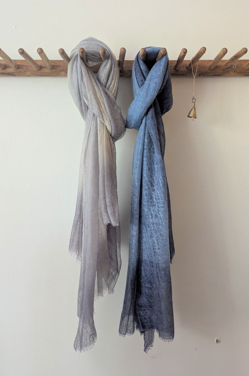 Oats & Rice cashmere wrap shop boston gift store luxury gifts wispy boutique sowa scarf white and gray large