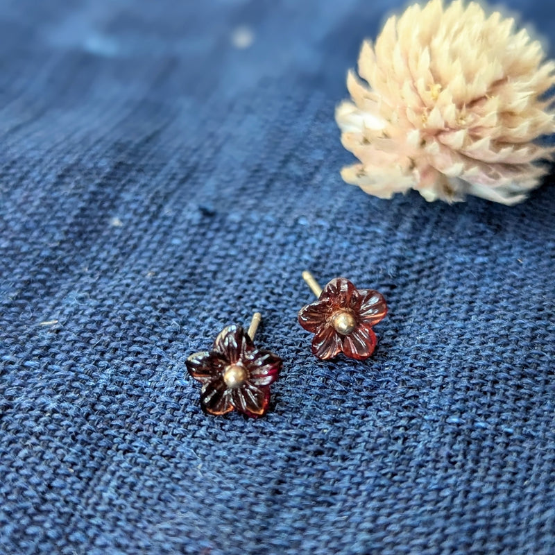 occasionally sweet flower stud earrings sowa Boston jewelry shop small business