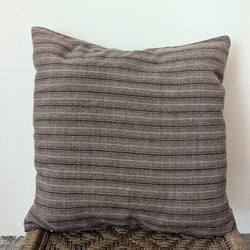 Moismont housse de coussin 80 cushion cover pillowcase home decor natural stripe brown beige France India Handmade Woven Scarf Sowa Boutique Gift Store Shop Boston 