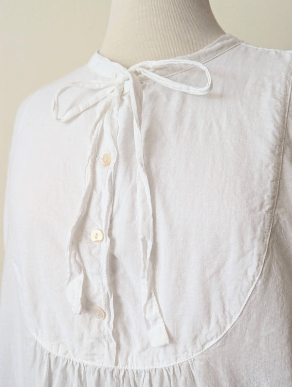 Auntie Oti button down bib front poet romantic blouse cotton shirt sowa boston small business gift shop boutique