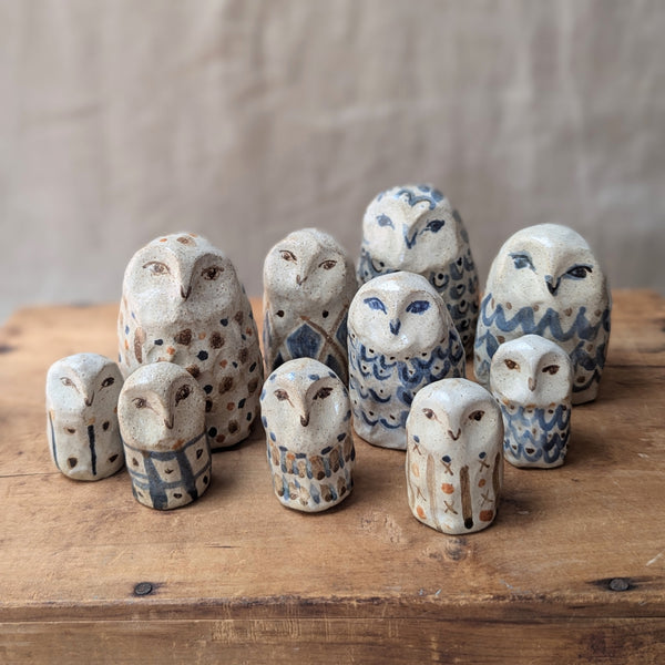 Handmade and hand-painted ceramic animal sculptures by Charlotte salt sowa Boston small business gift shop boutique store
