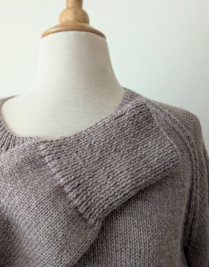 Auntie Oti hand knit 100% merino cropped wool cardigan sweater camel shop Boston sowa boutique gift store