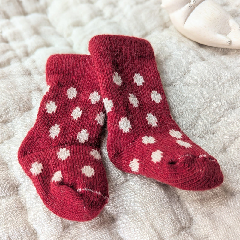 Lisa B. Cashmere Baby Wool Socks Polka Dots Boston shop gift store sowa boutique small business 