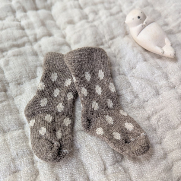 Lisa B. Cashmere Baby Wool Socks Polka Dots Boston shop gift store sowa boutique small business 