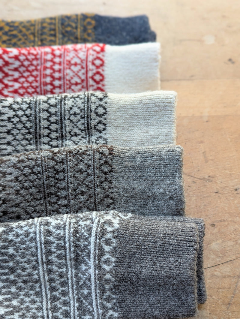 Wool Jacquard Socks - Men and Women's