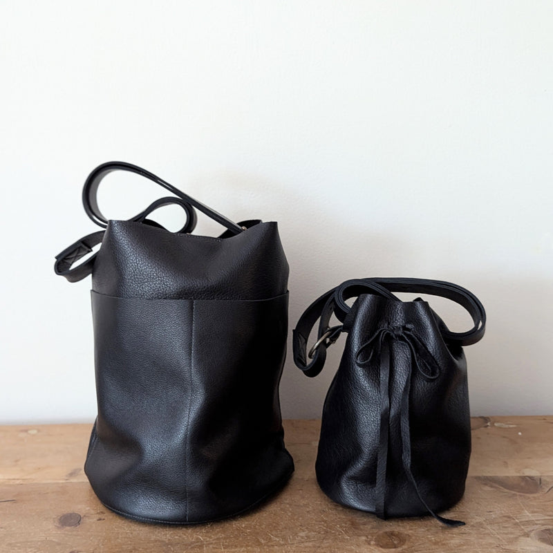 Stitch and Tickle handmade bucket bag made in Boston made in usa leatherwork leathercraft SoWa 