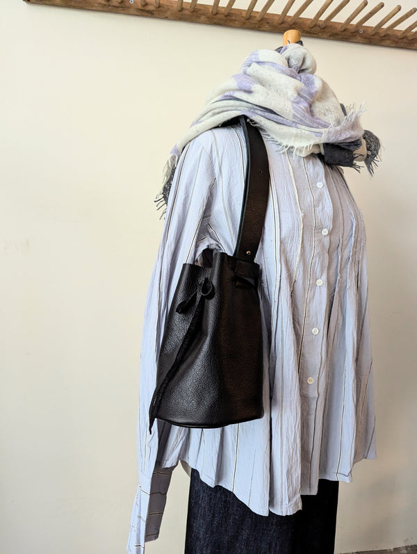 Stitch and Tickle handmade bucket bag made in Boston made in usa leatherwork leathercraft SoWa 